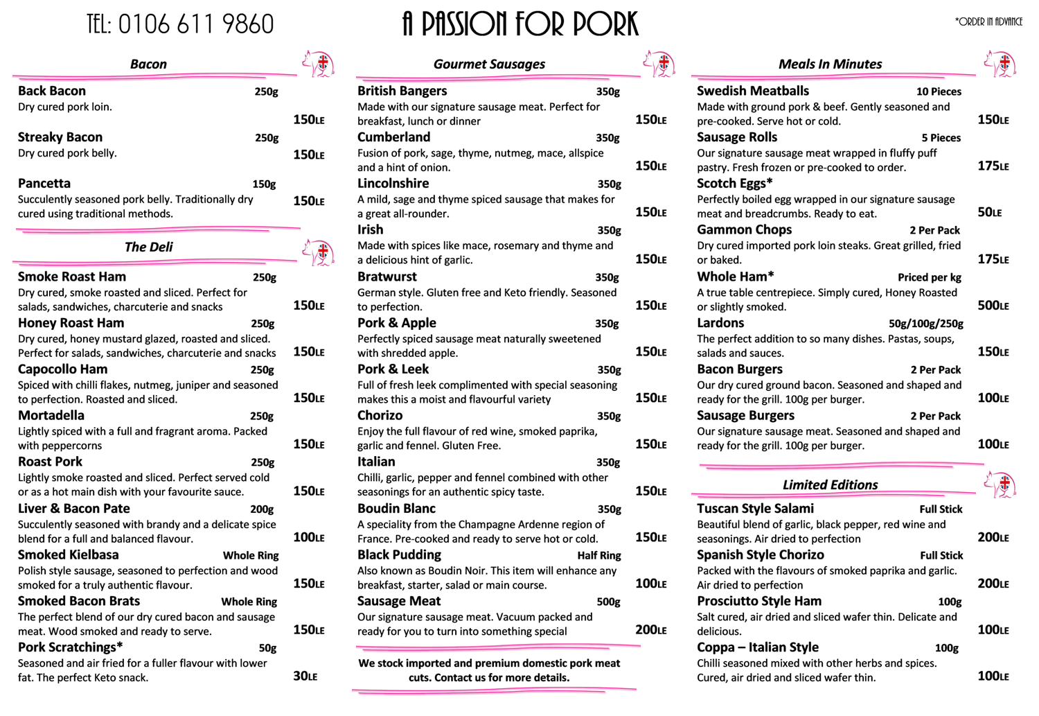 Product List A Passion for Pork